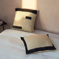 Tropical Raffia Square Pillow