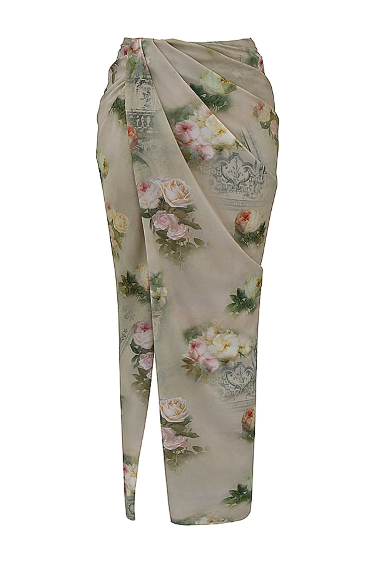 'Una' 'Vesper' Vintage Floral Top & Skirt Set