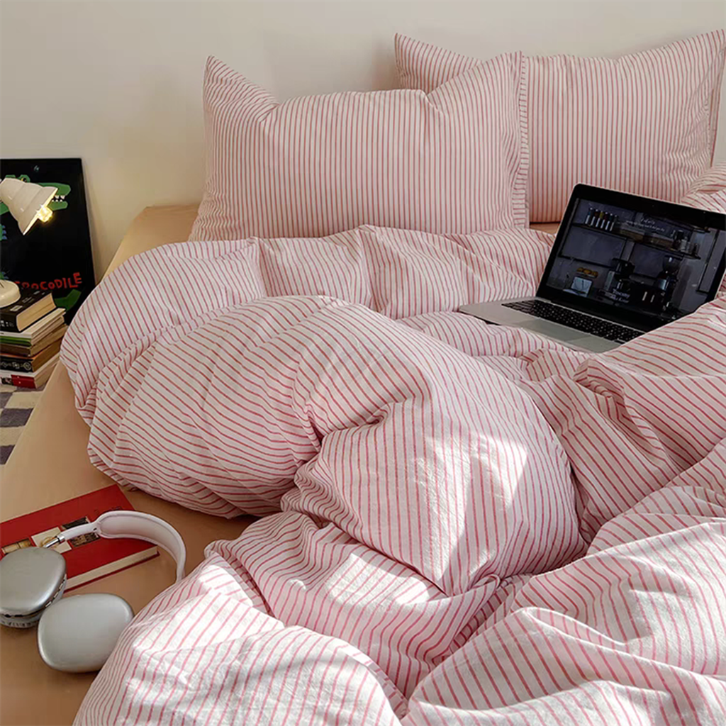 White Striped Duvet Cover