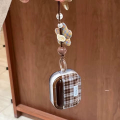 Preppy Plaid AirPods Case with Charm