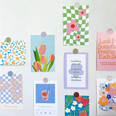Colorful Flower Postcards Set