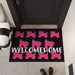 Pink Cat Entryway Rug