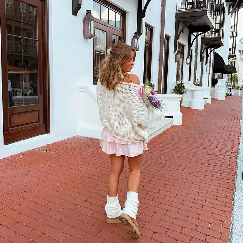 Coquette Pink Bow Sweater