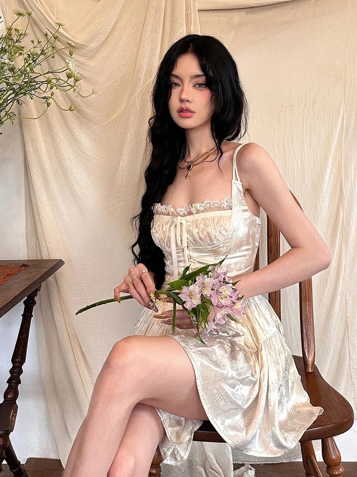 Vintage Satin Mini Dress