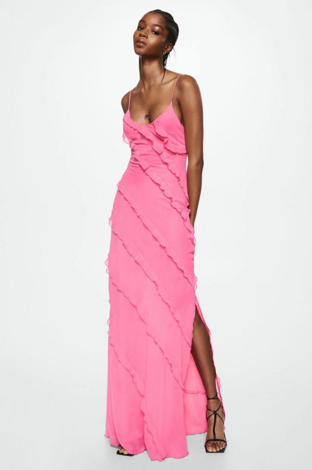 inostorâ„?Sexy Backless Halter U Neck Wave Slim Side Slit Dresses
