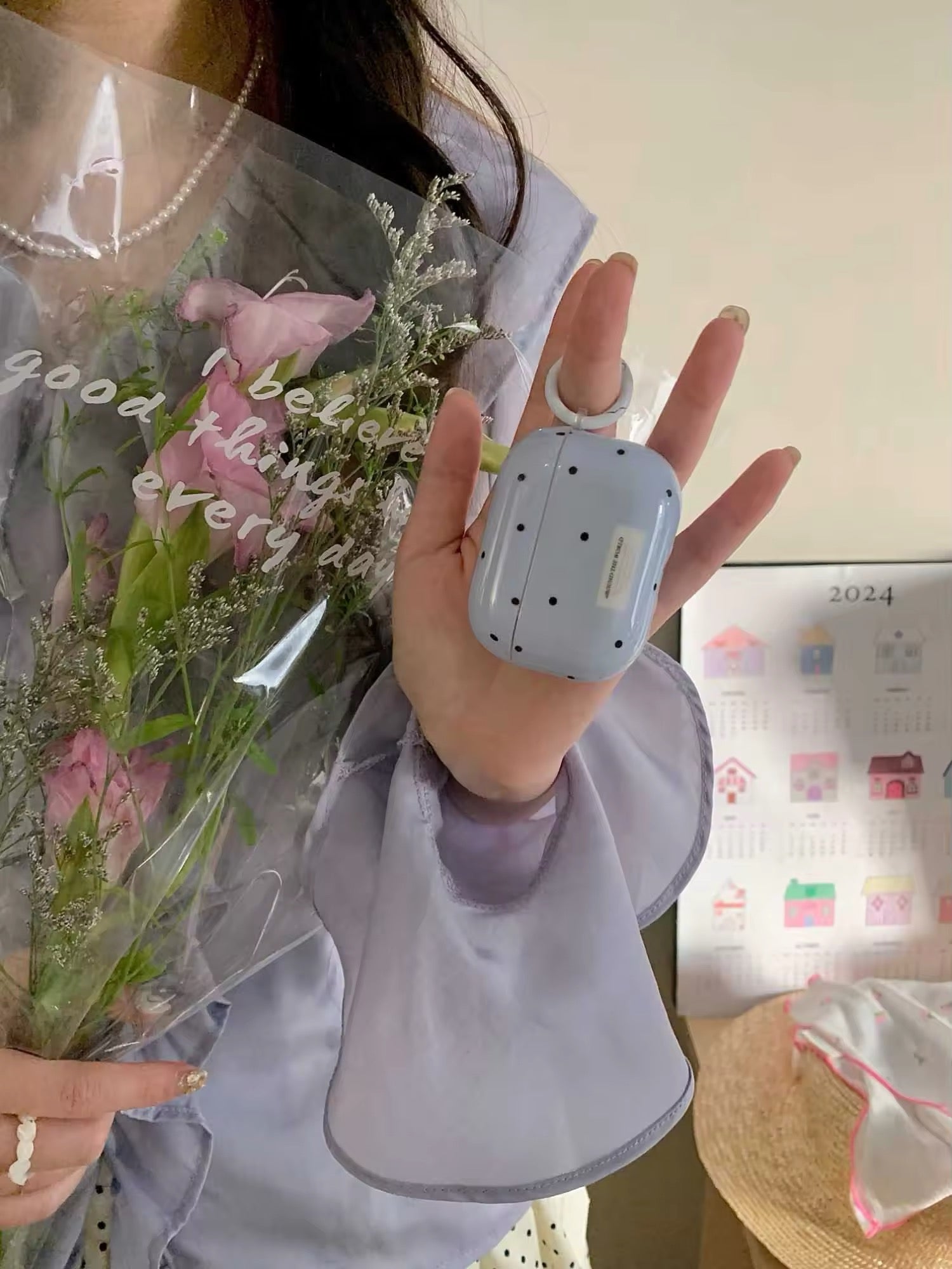 Blue Dots AirPods Case