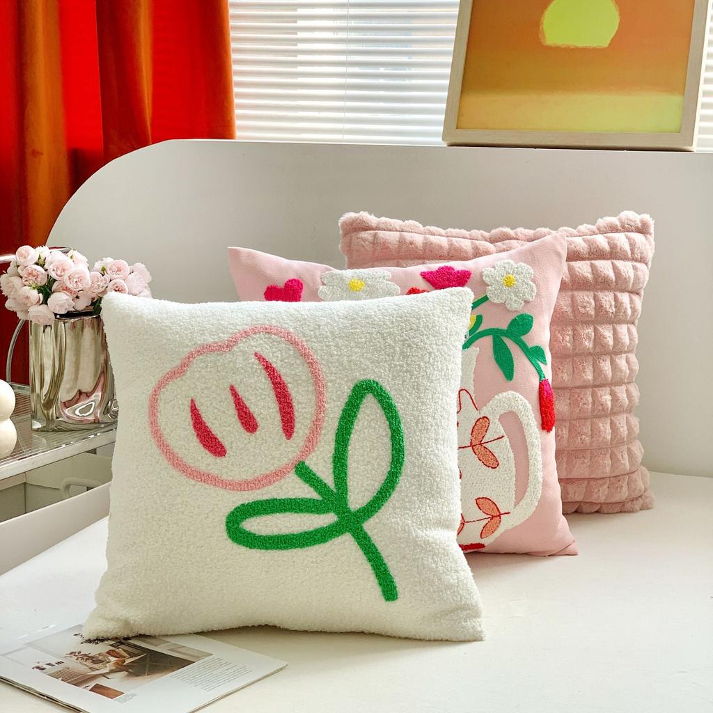 Bohemian Tufted Cotton Canvas Thick Yarn Sofa Cushion