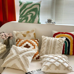 Bohemian Tufted Cotton Canvas Thick Yarn Sofa Cushion