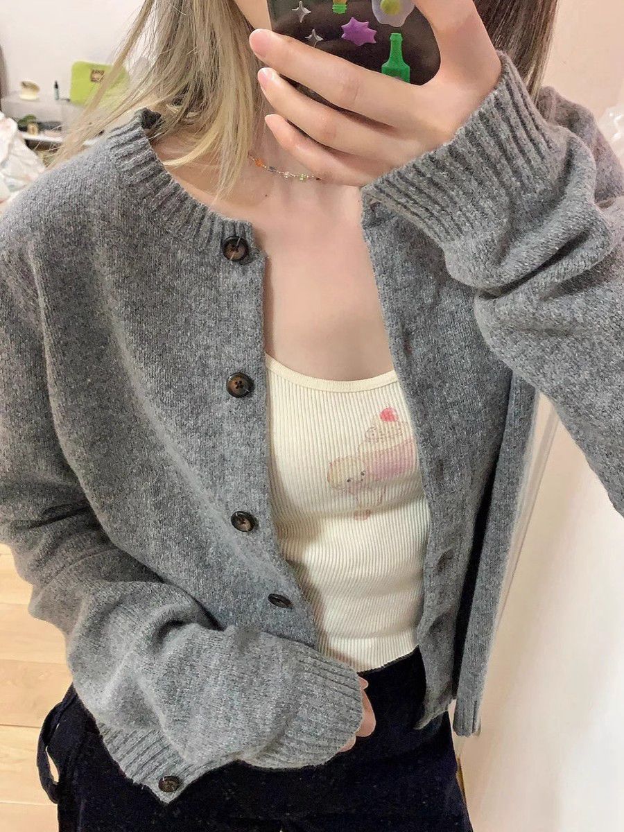 Brand Comfy Ribbed Knit Button Up Cardigan Sweater