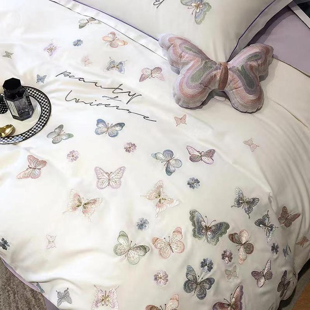 Butterfly Embroidery Bedding Set