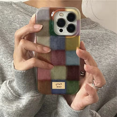 Retro Color Block iPhone Case