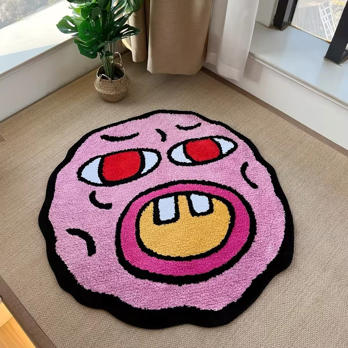 Cherry Bomb Pink Tufted Rug