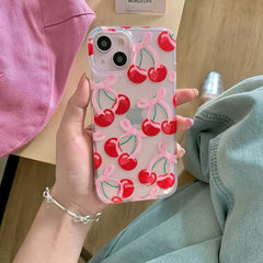 Coquette Cherry Bow iPhone Case