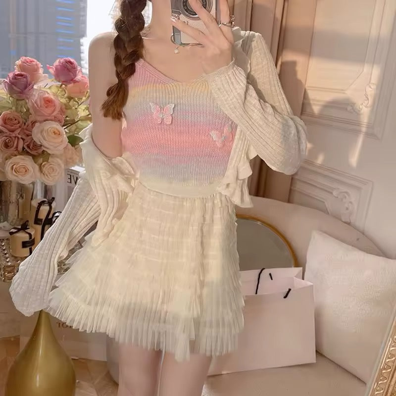 Gradient Butterfly Crop Top