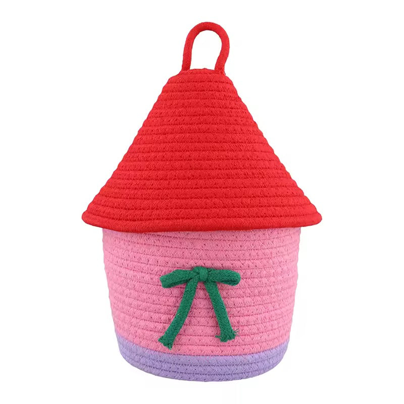 Kawaii House-Shaped Storage Basket