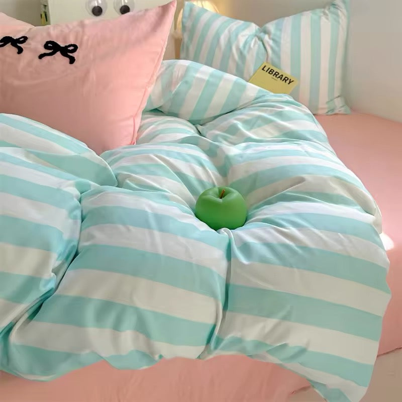 Pastel Stripe Bedding Set