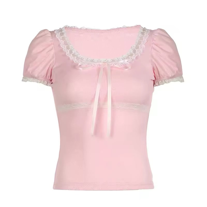 Coquette Pink Top with Bow