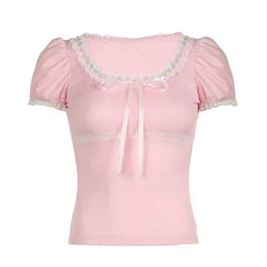Coquette Pink Top with Bow