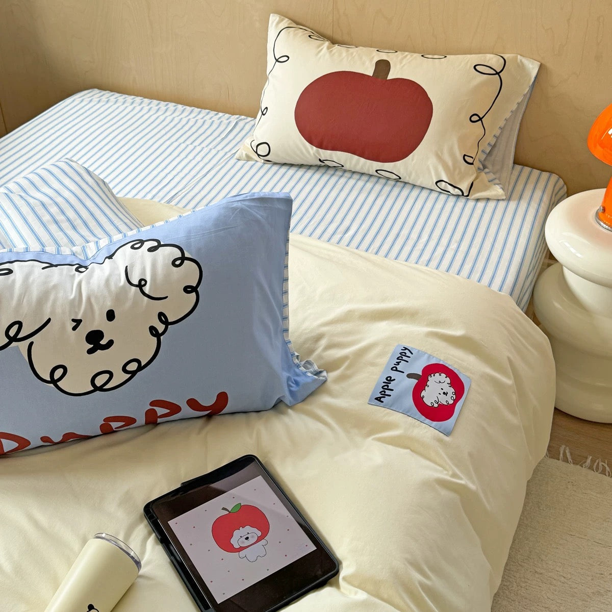 Cute Puppy Cotton Bedding Set