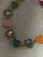 Colorful Love Heart Bracelet