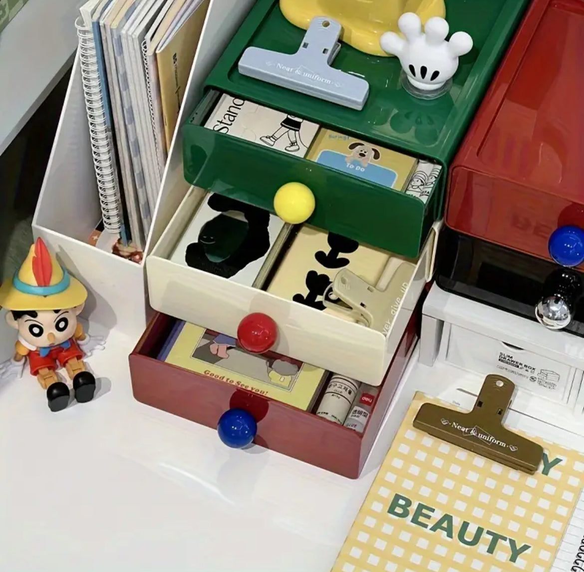 Retro Desktop Organizer with Drawer