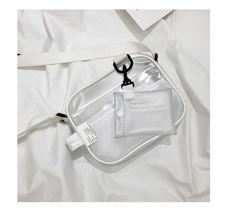 Casual Waterproof Matt Transparent Clear Shoulder Bag