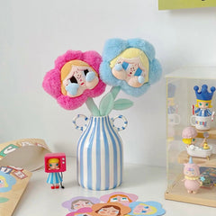 Pastel Striped Ceramic Vase