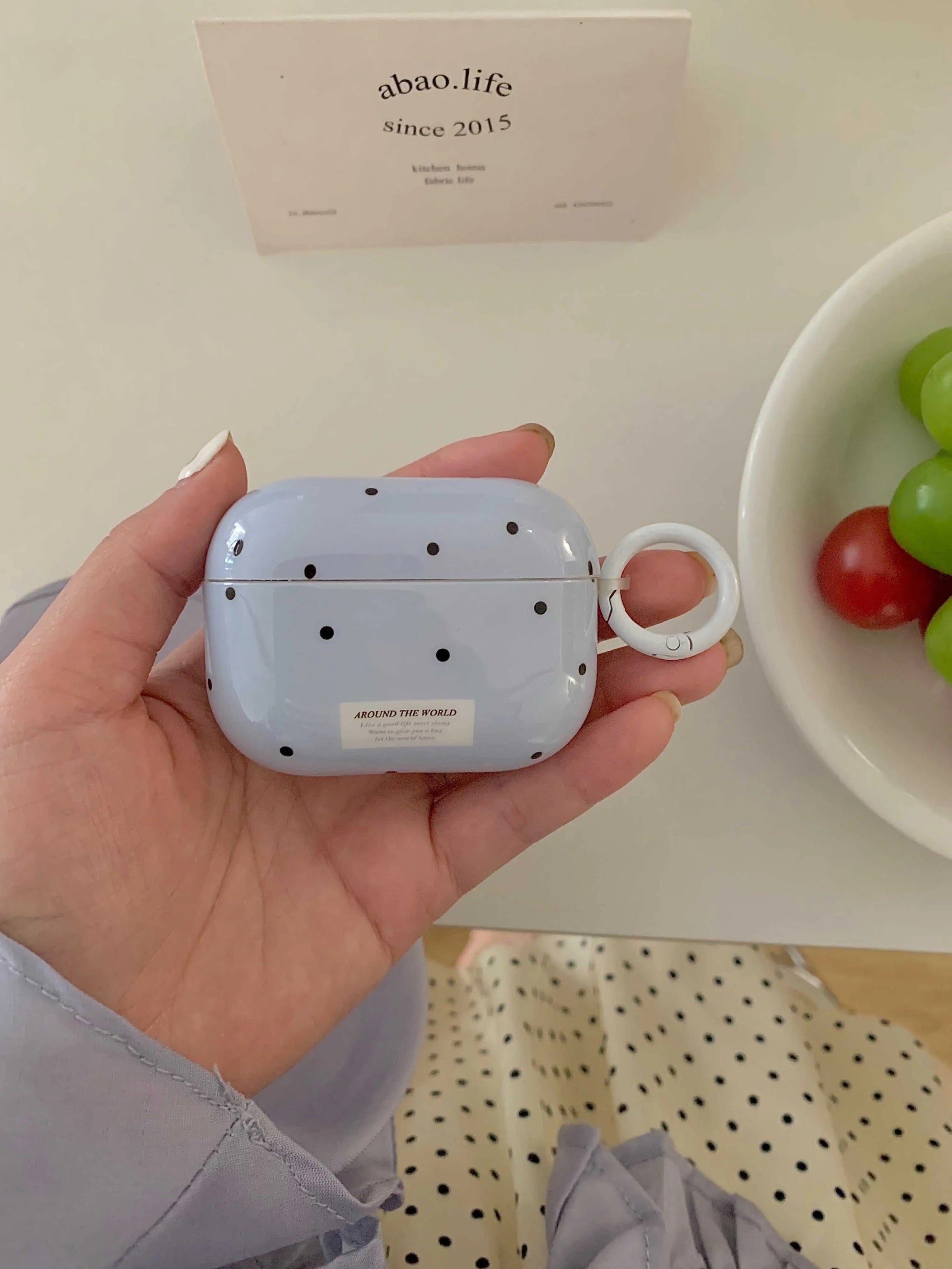 Blue Dots AirPods Case