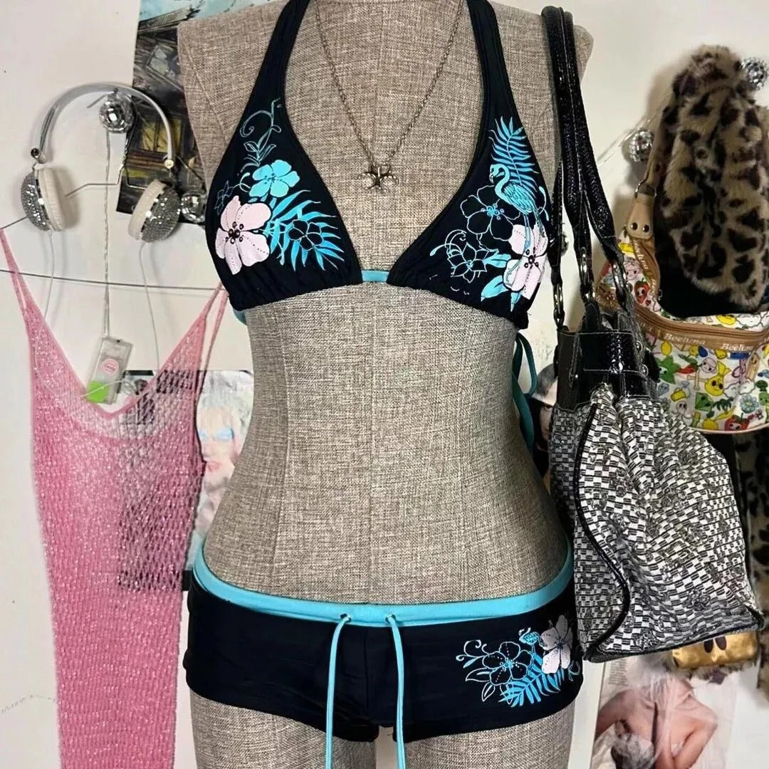 Island Tropical Flower Bikini Set