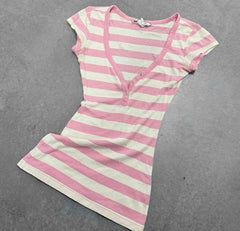 Sweetheart Stripe Henley Tee