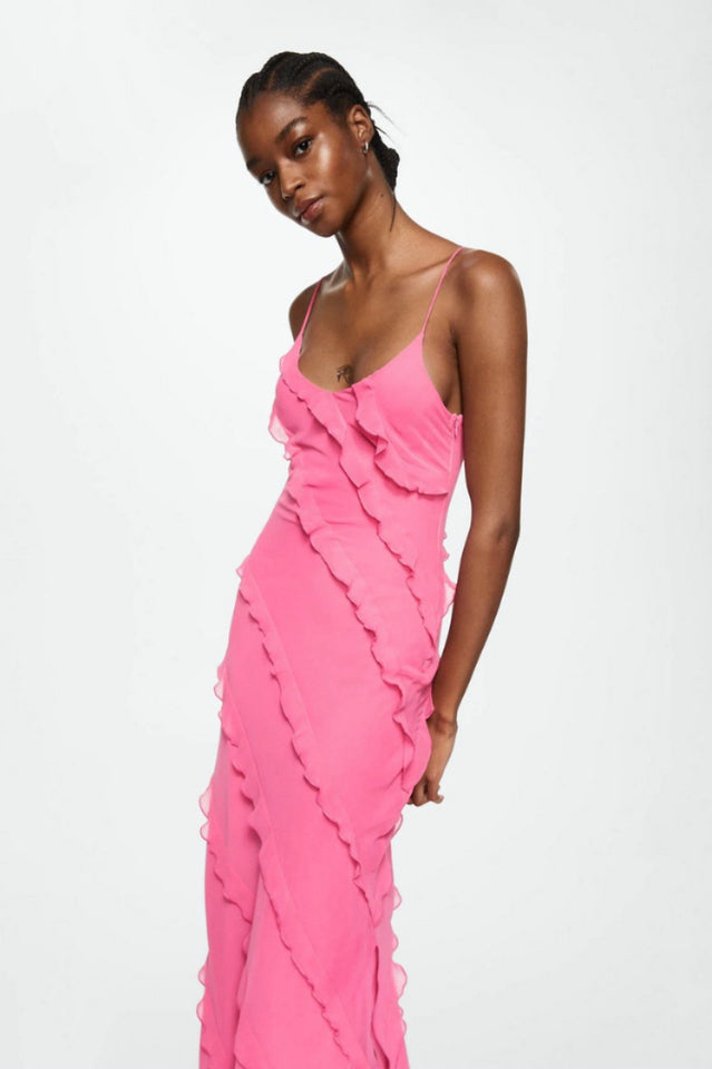 inostorâ„?Sexy Backless Halter U Neck Wave Slim Side Slit Dresses