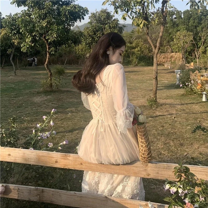 French Vintage Midi Dress