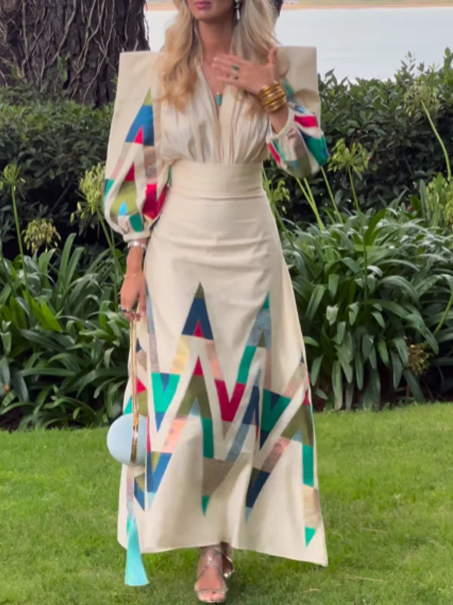 inostorâ„?Printed Fashion Temperament Set Dress