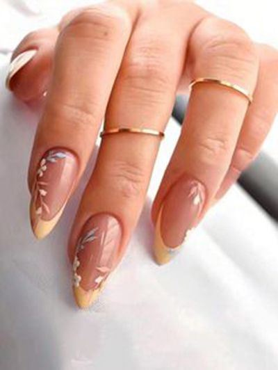 24pcs Classy Designs Shimmering Sparkling Marble Fake Nail