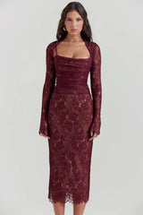 Edith Lace Midi Dress