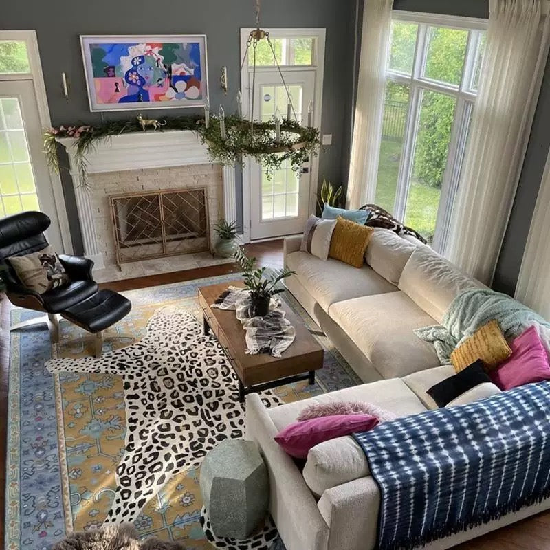 Boho Leopard Print Carpet