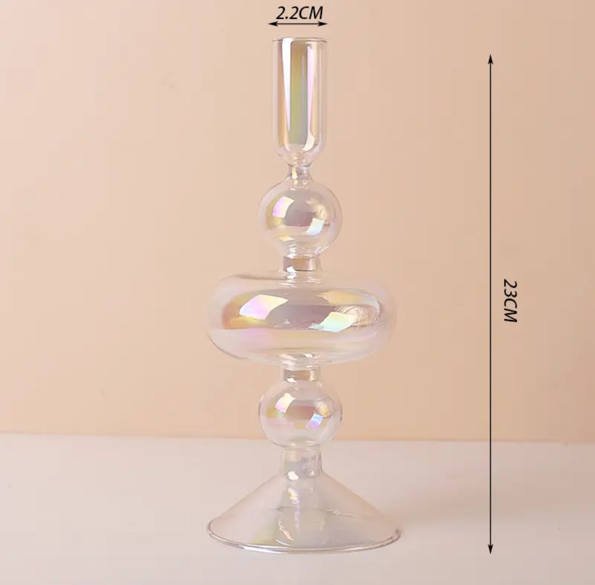 Taper Glass Candlestick Holder