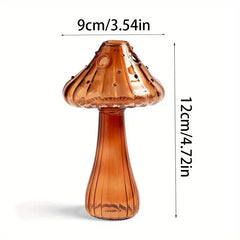 Glass Colorful Mushroom Vase