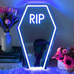 Coffin Neon Mirror Sign