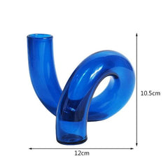 Twist Glass Candlestick Holder