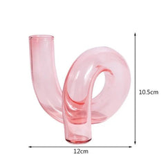 Twist Glass Candlestick Holder