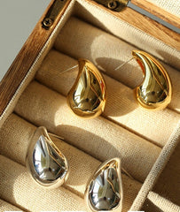 Gold Teardrop Drop Earring