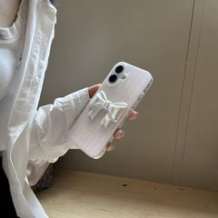 Polka Dot Pearl Bow iPhone Case