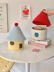 Kawaii House-Shaped Storage Basket