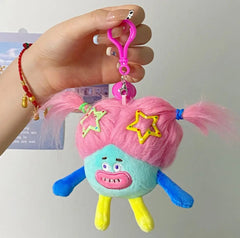 Plush Hair Doll Keychain
