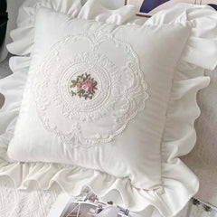 Lace Ruffle Throw Pillow