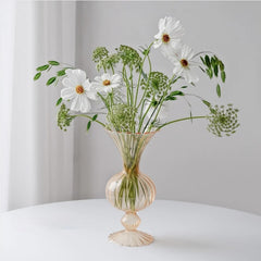 Rounded Glass Flute Vase