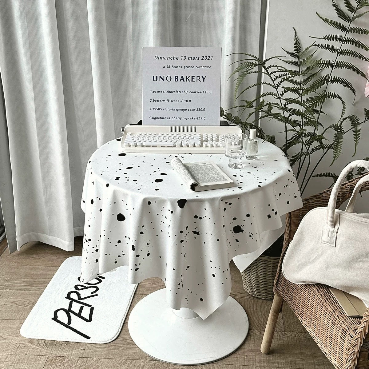 Aesthetic Ink Splatter Tablecloth