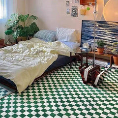 Handmade Retro Checkerboard Rug