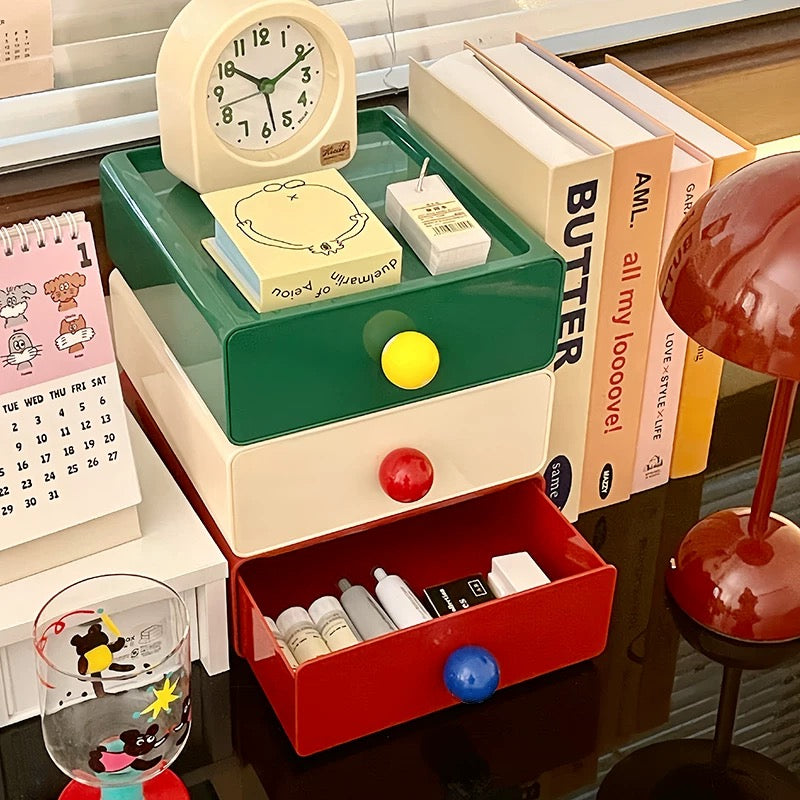 Retro Desktop Organizer with Drawer
